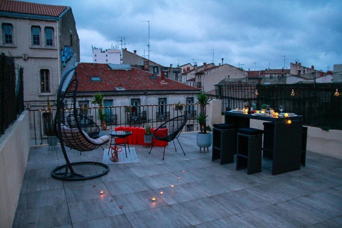 L'Amoureux - Terrasse Et Climatisation Coeur De Ville Montpellier Exterior foto